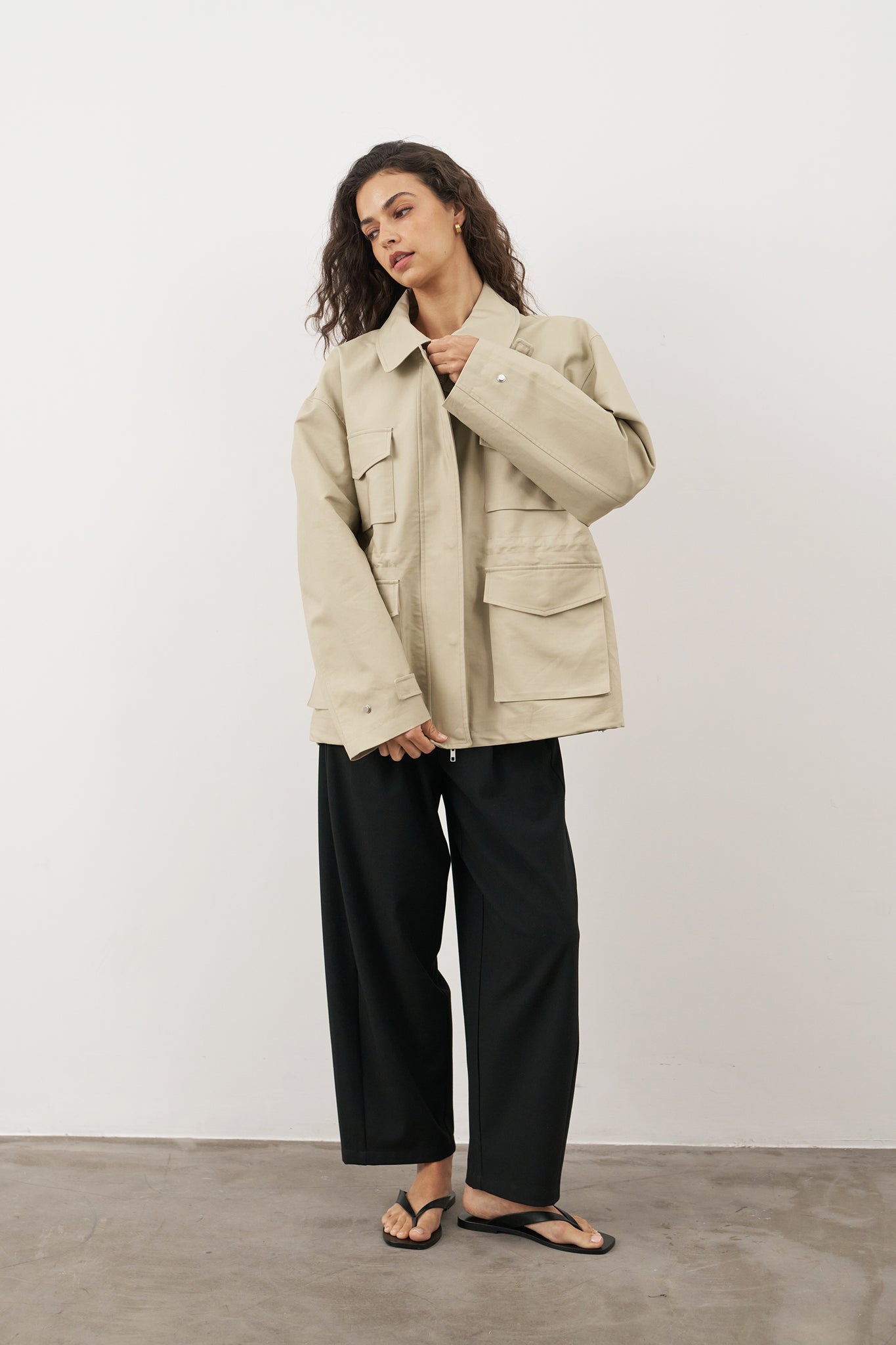 JEN UTILITY JACKET - SAND – SISTERHOOD