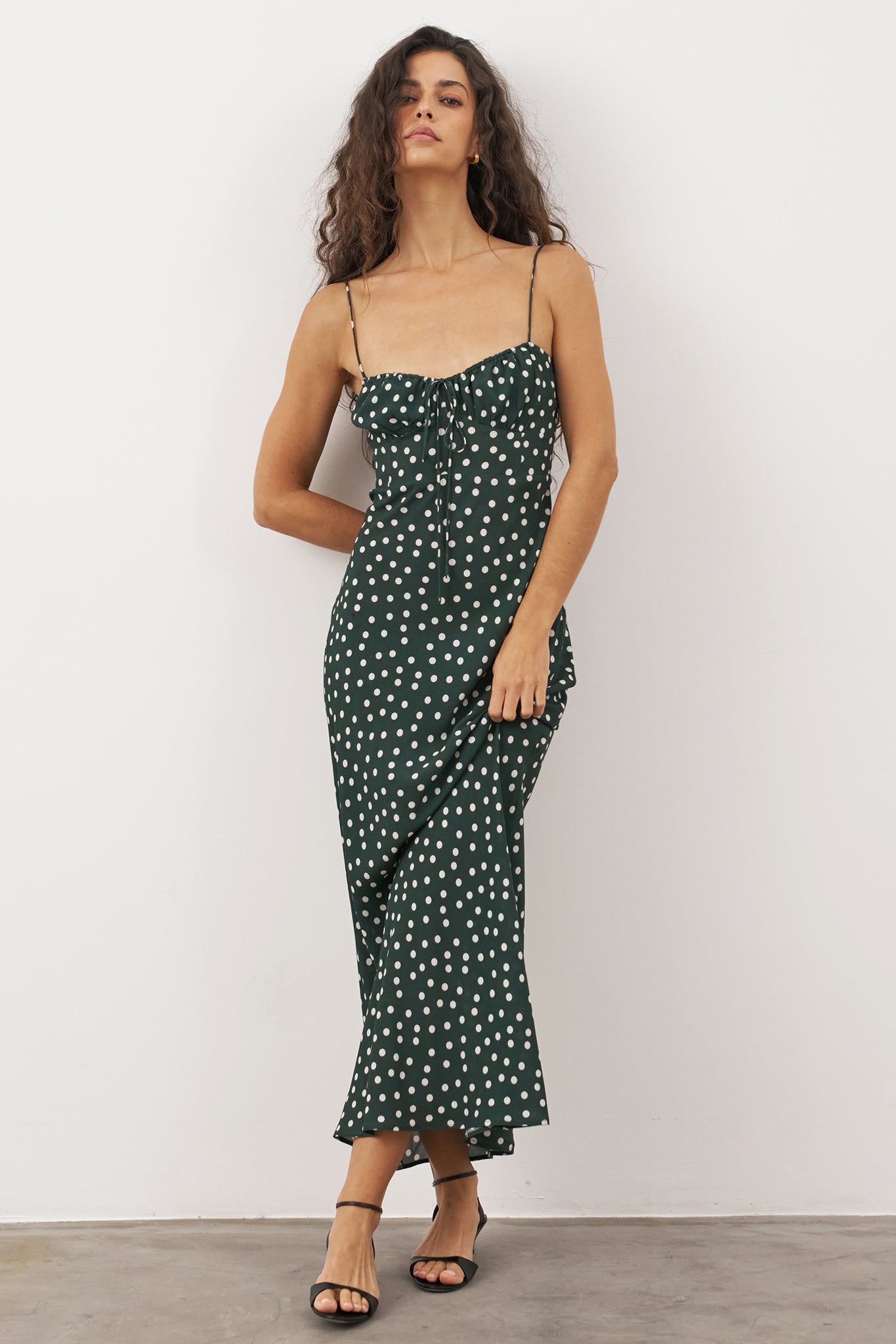 green polka dot slip dress Violet - Forest Yellow party dresses