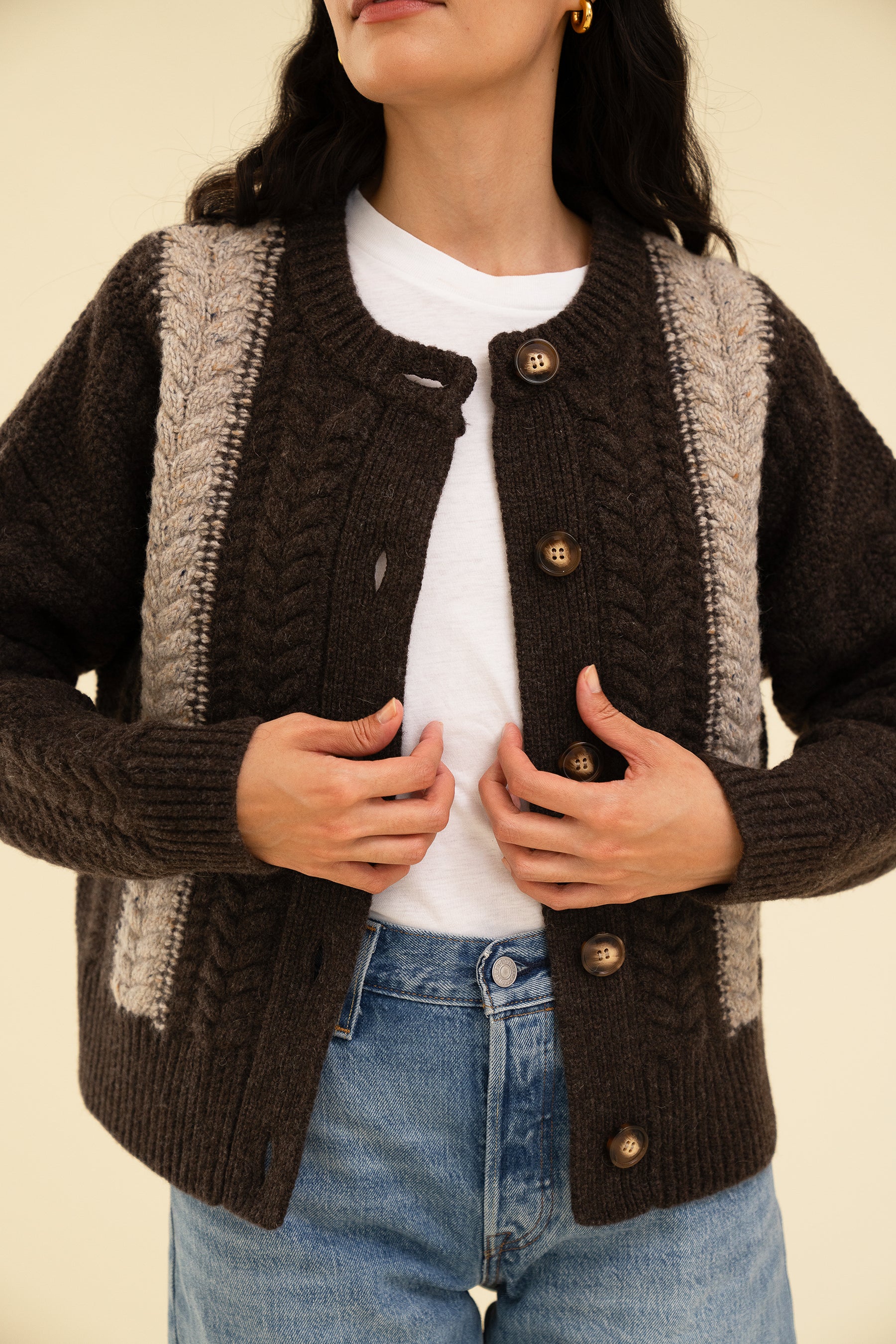 SLOAN CARDIGAN - BRUN – SISTERHOOD