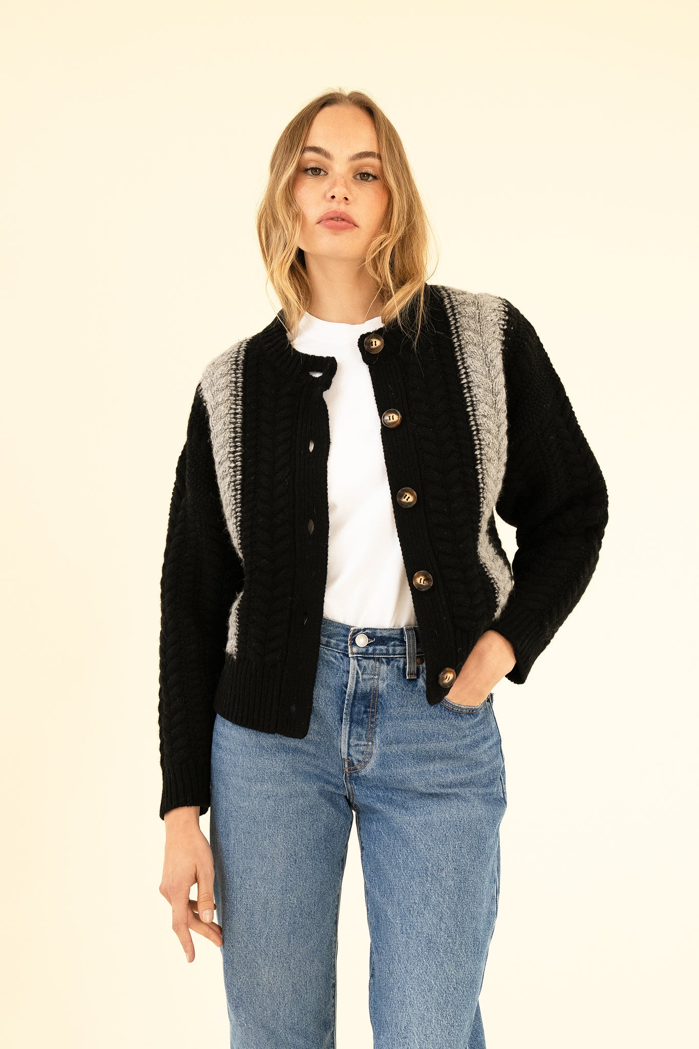 SLOAN CARDIGAN - NOIR