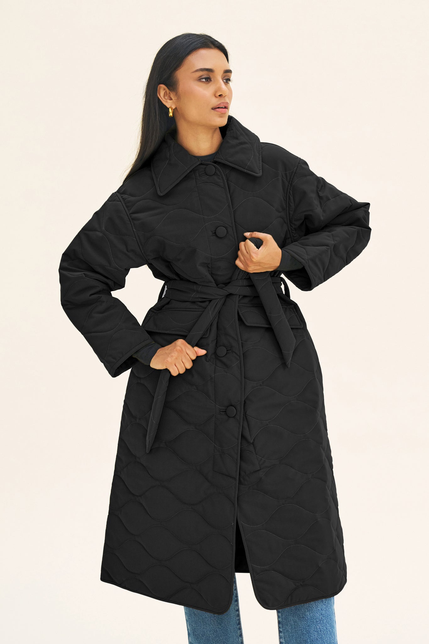 ZOEY WATERPROOF COAT - NOIR