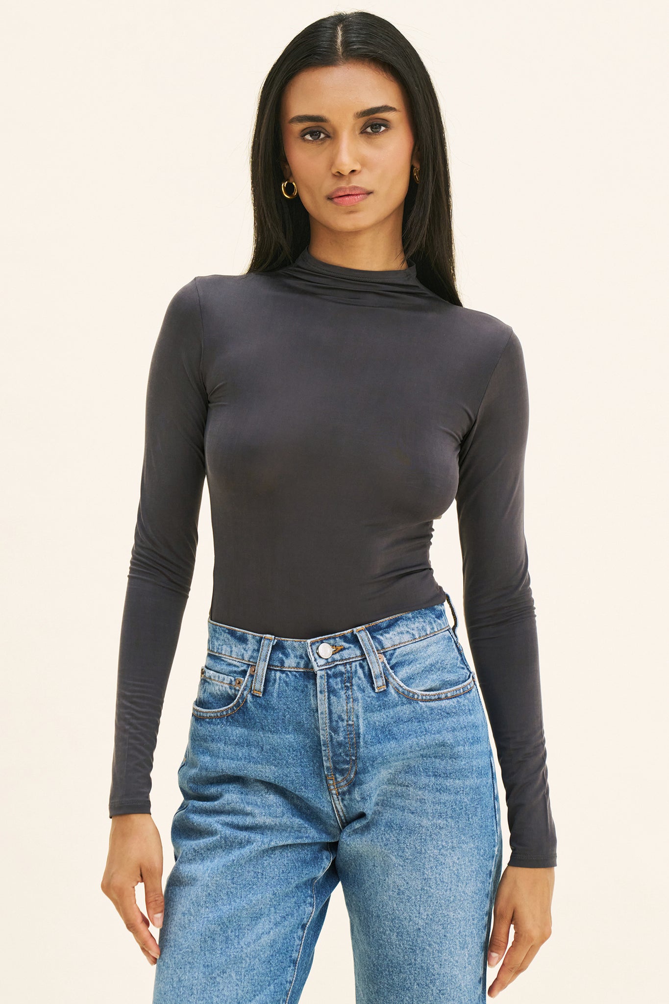 NATASHA HIGH NECK - GREY
