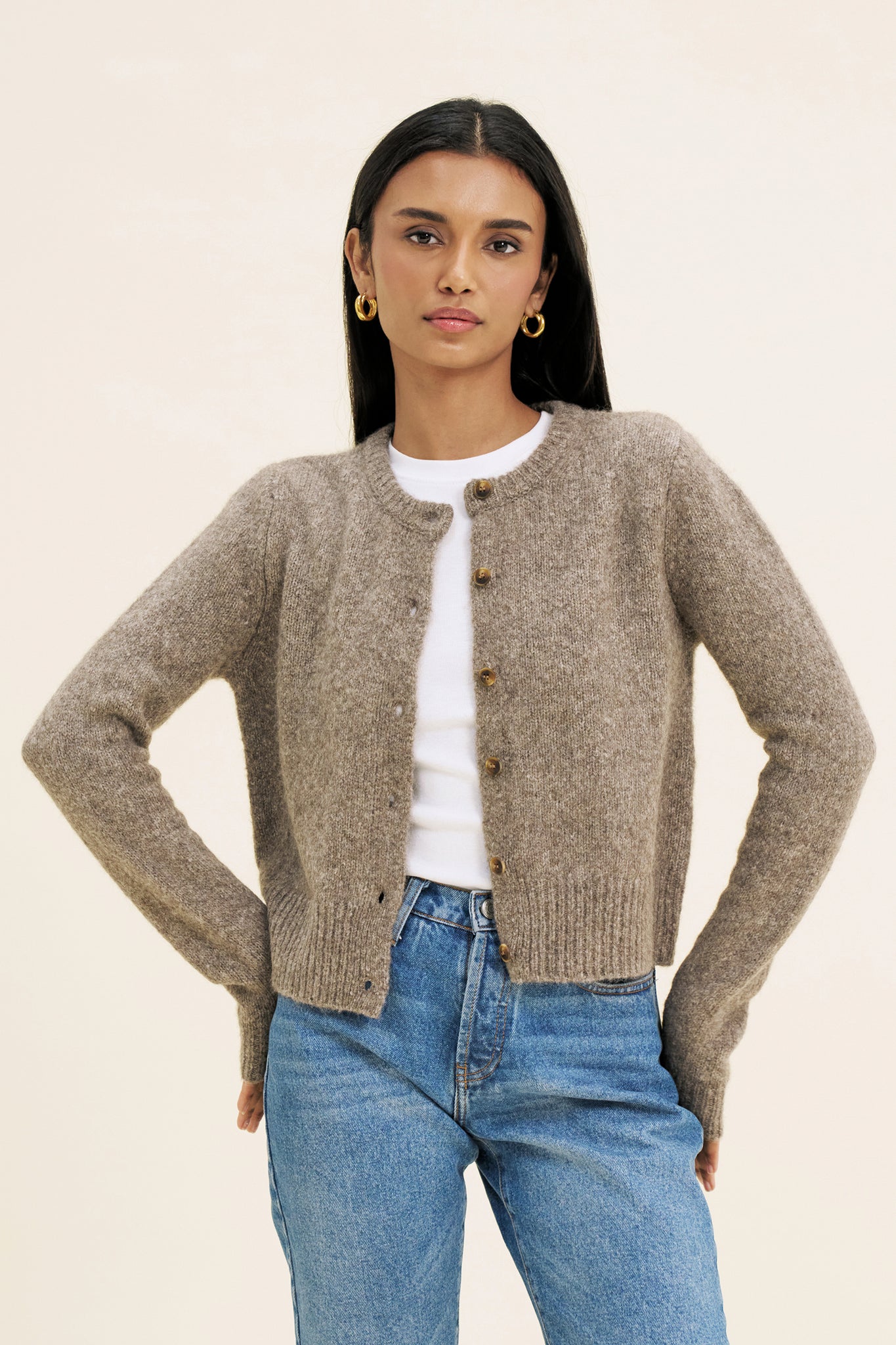 AMIRA CARDIGAN - SMOKE