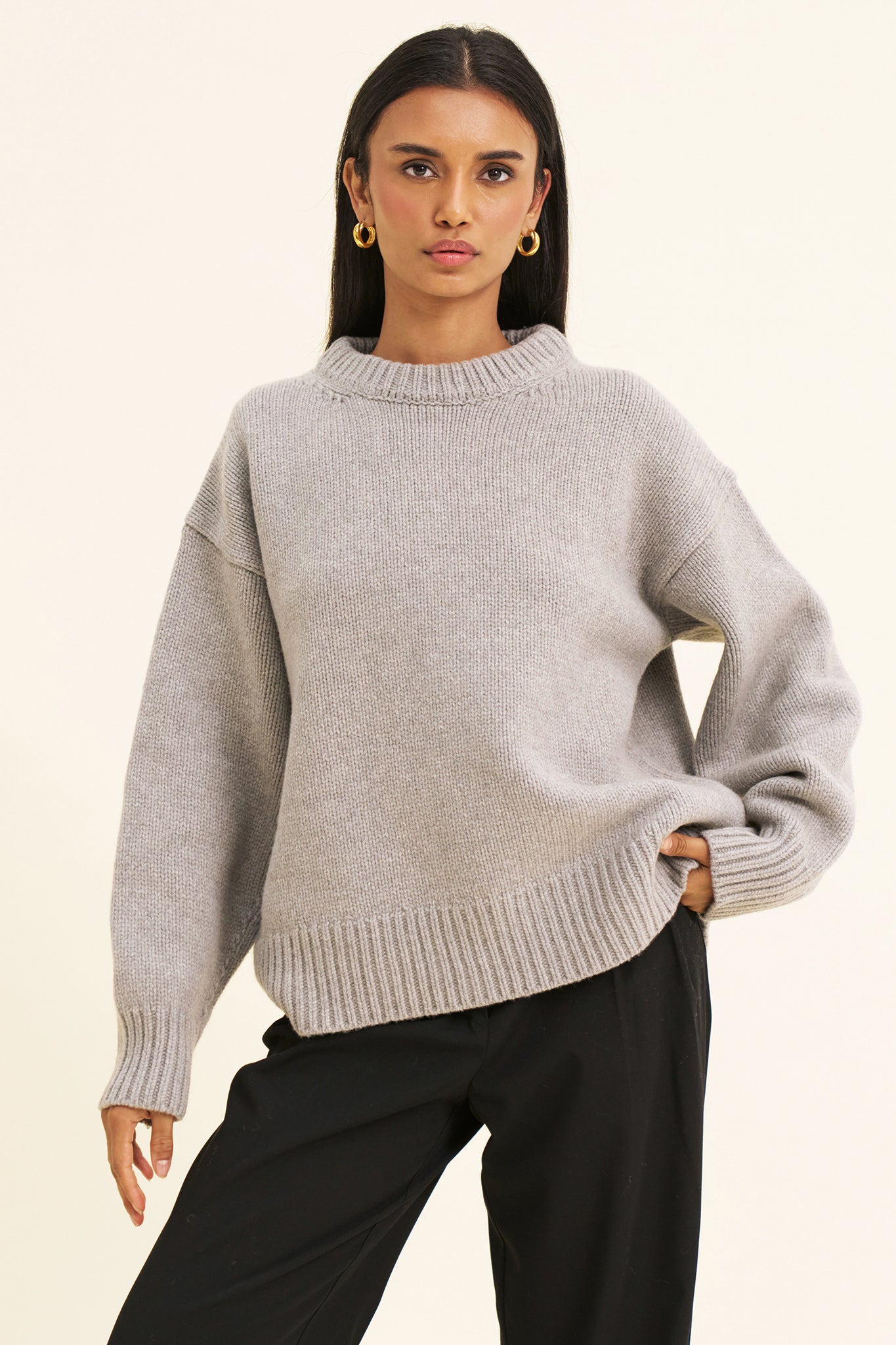 EVELYN KNIT - GREY
