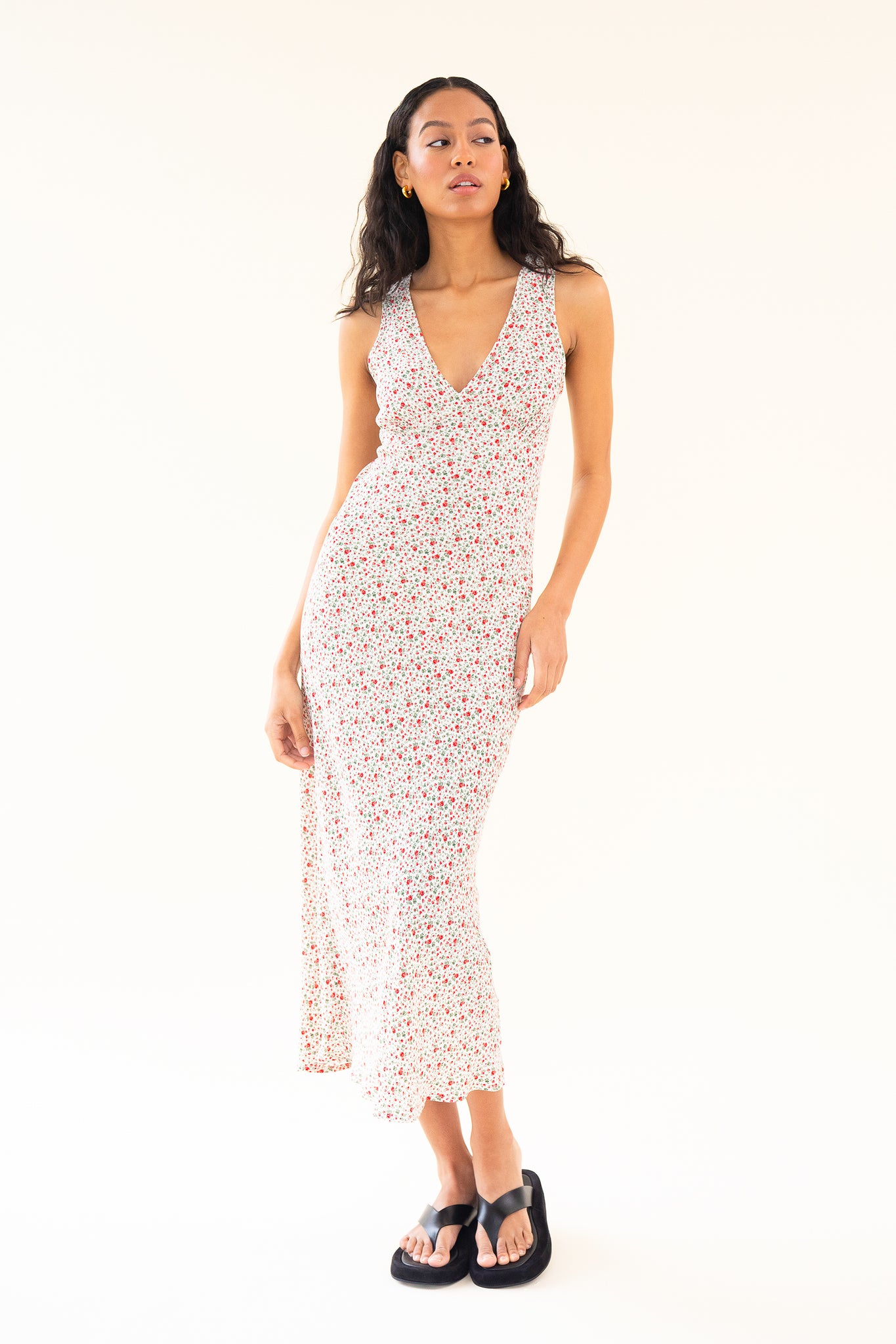 MATHILDE DRESS - WHITE FLEUR